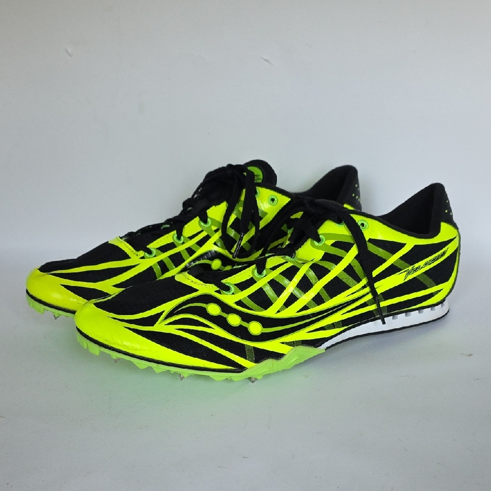 Saucony Velocity Black & Yellow Track & Field Running Shoes Men's 11.5
